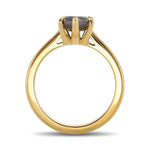  Fancy Black Marquise Solitaire Diamond Ring