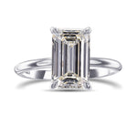 Emerald Solitaire Diamond Ring