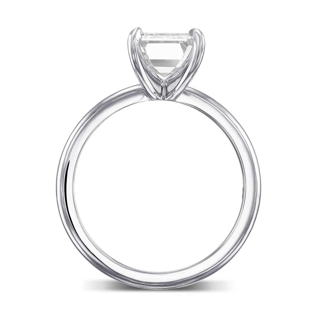 Emerald Solitaire Diamond Ring