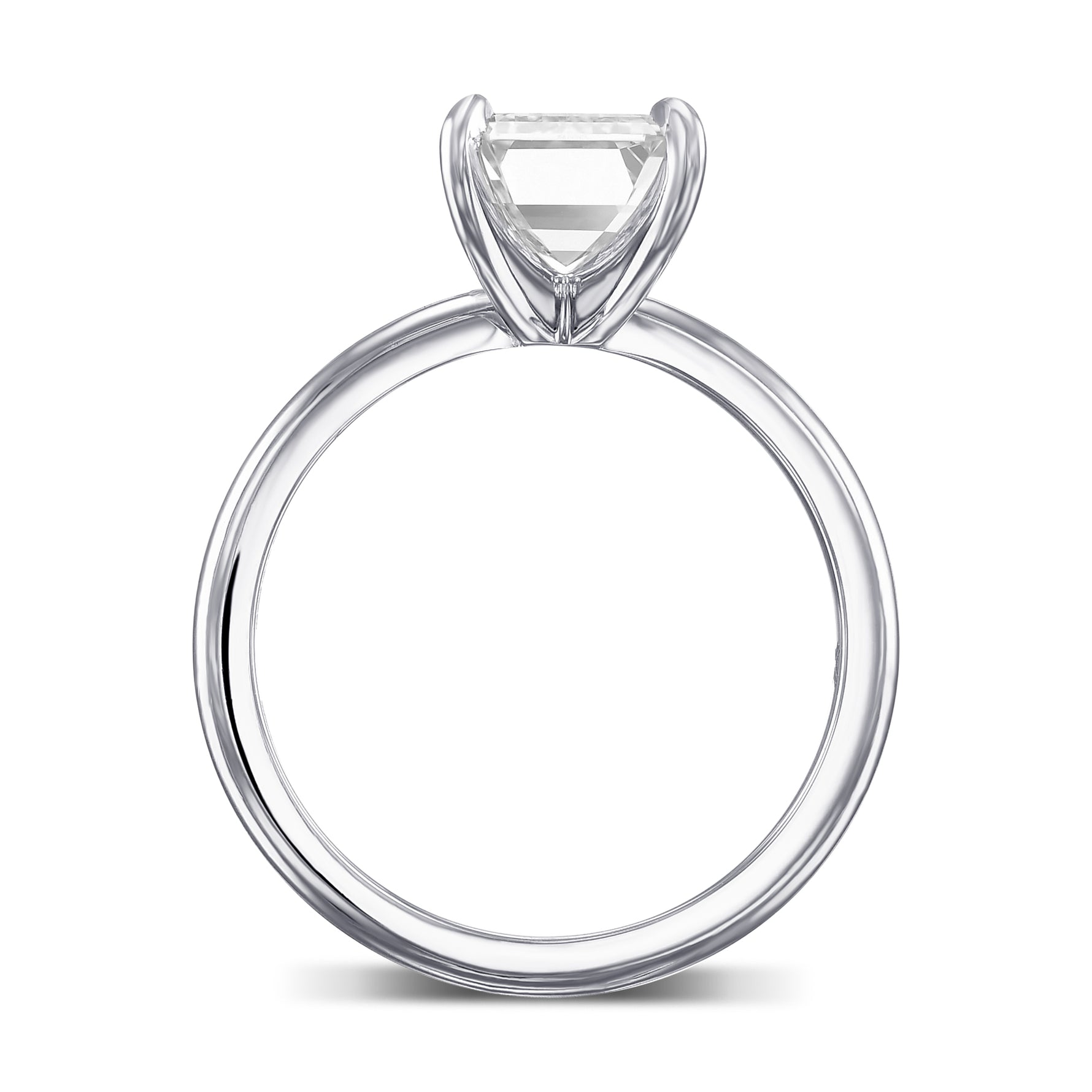 Emerald Solitaire Diamond Ring