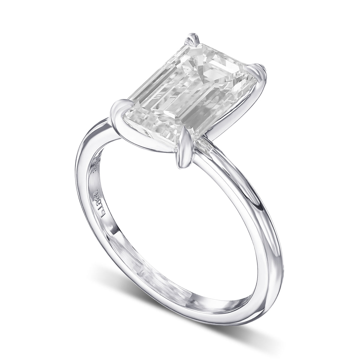 Emerald Solitaire Diamond Ring