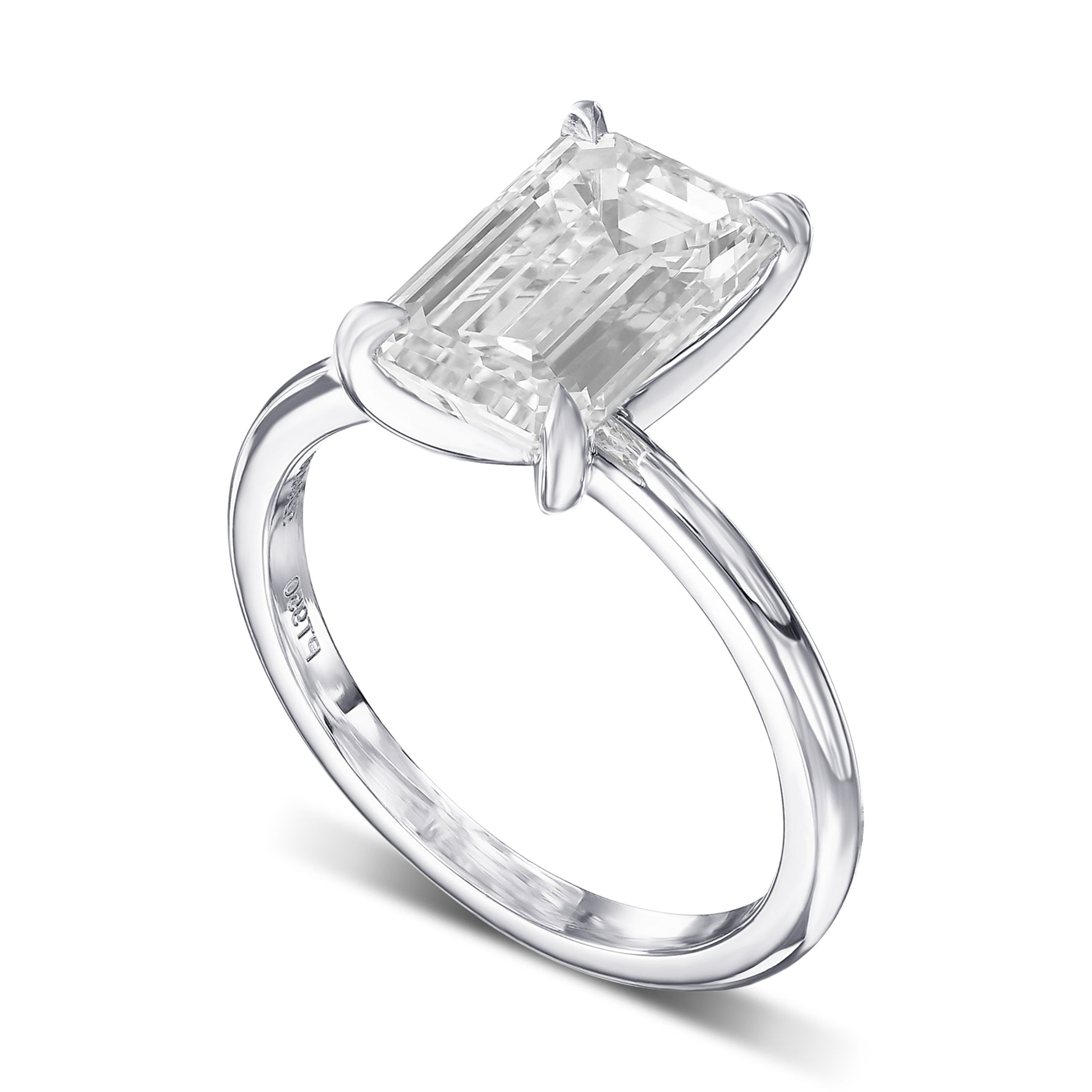 Emerald Solitaire Diamond Ring