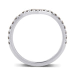 Black Diamond Contoured Half Eternity Wedding Band 