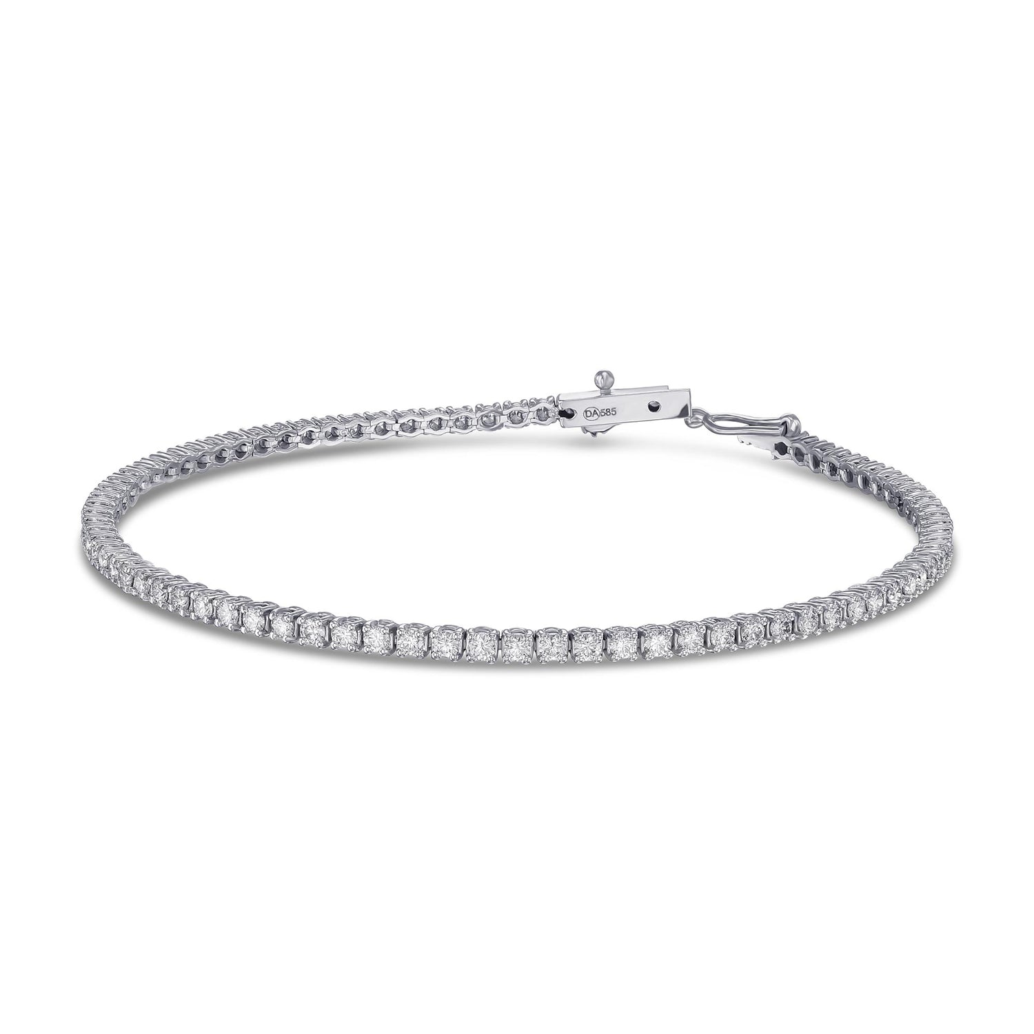 Round White Diamond Tennis Bracelet