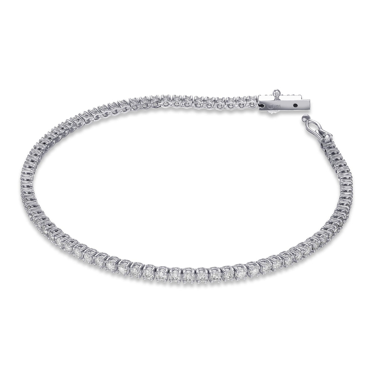 Round White Diamond Tennis Bracelet