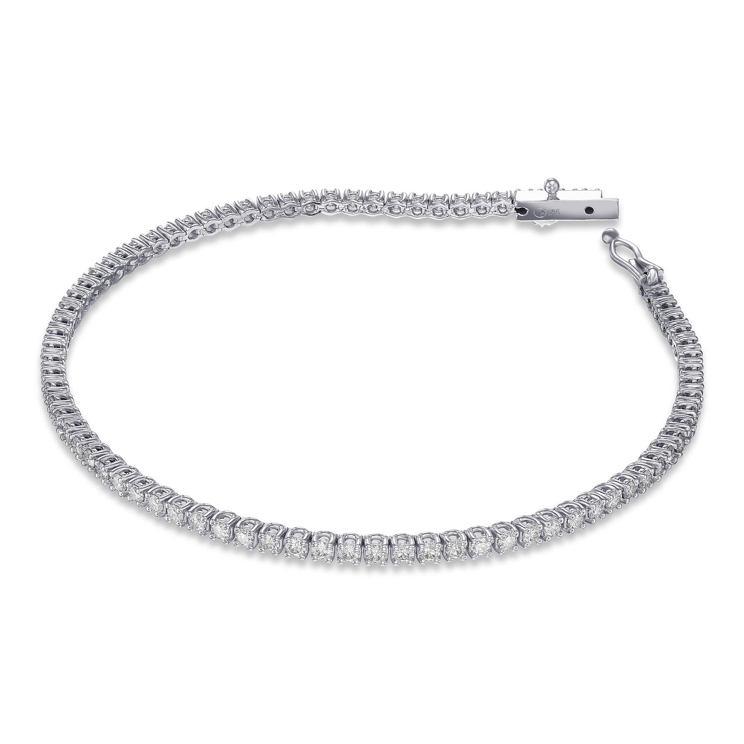 Round White Diamond Tennis Bracelet