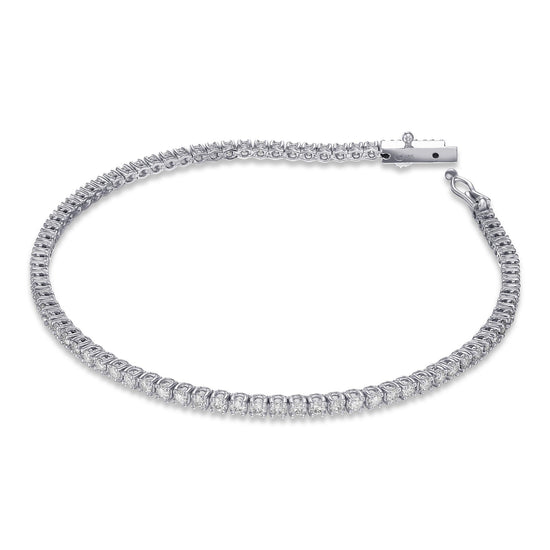 Round White Diamond Tennis Bracelet