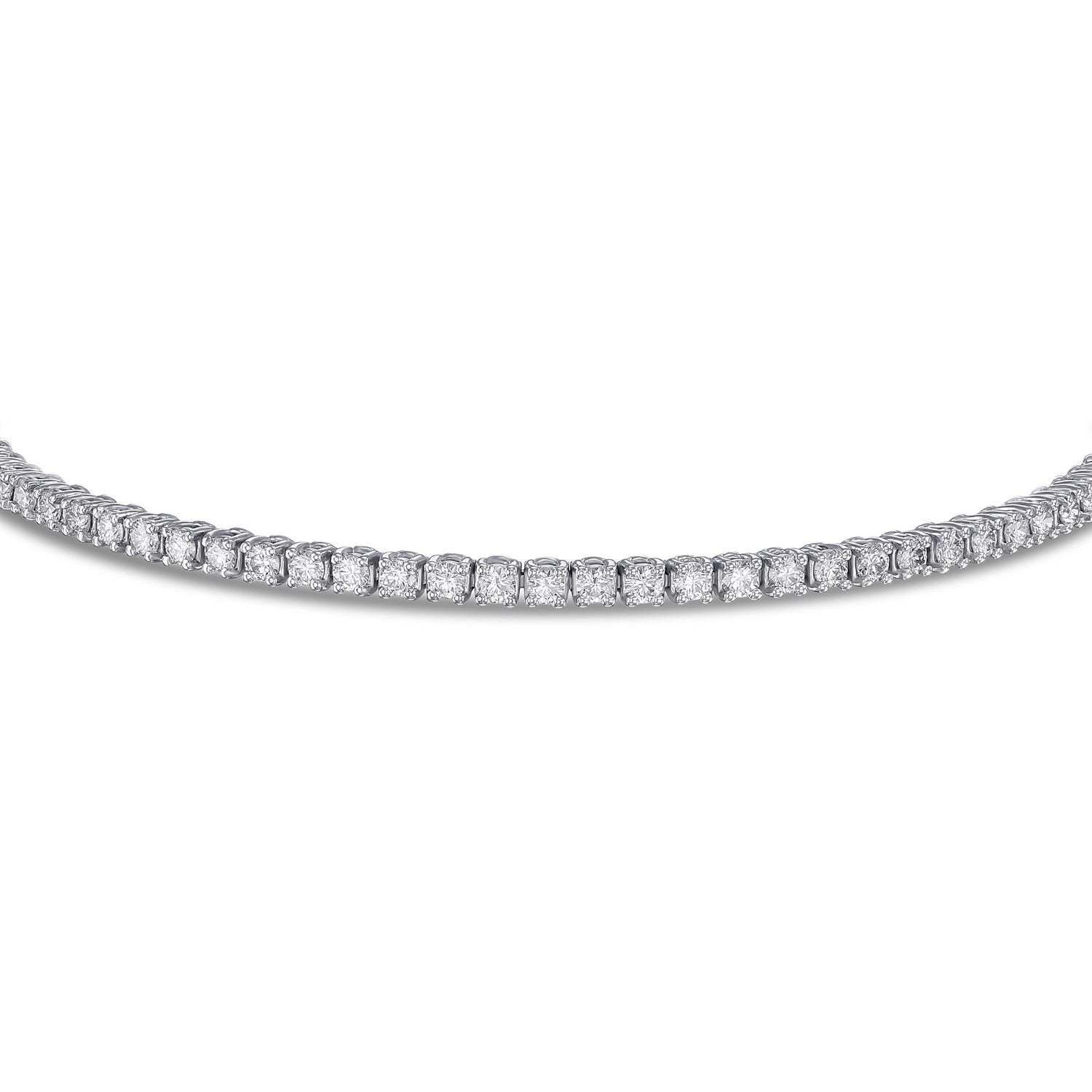 Round White Diamond Tennis Bracelet