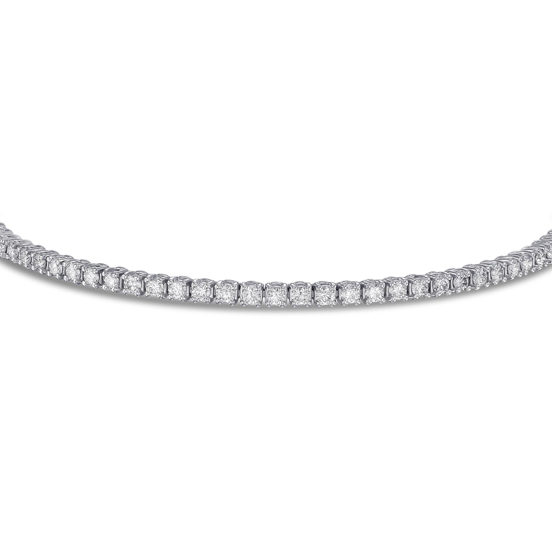 Round White Diamond Tennis Bracelet