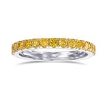 Fancy Vivid Orange Yellow Round Diamond Band