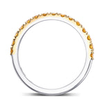 Fancy Vivid Orange Yellow Round Diamond Band