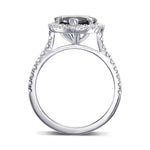 Marquise Fancy Black Micro-Pave Diamond Halo Ring