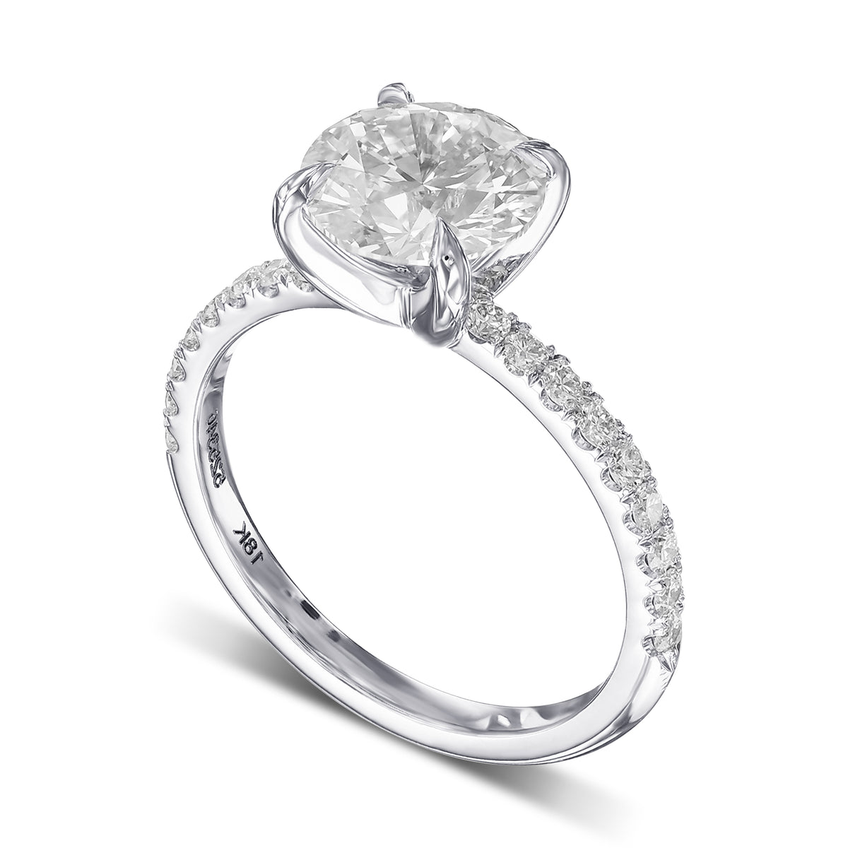 Round Brilliant Side Stone Diamond Ring