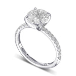 Round Brilliant Side Stone Diamond Ring