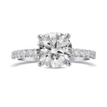 Round Brilliant Side Stone Diamond Ring
