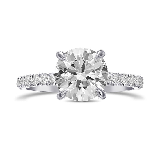 Round Brilliant Side Stone Diamond Ring