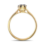 Fancy Black Pear Solitaire Diamond Ring