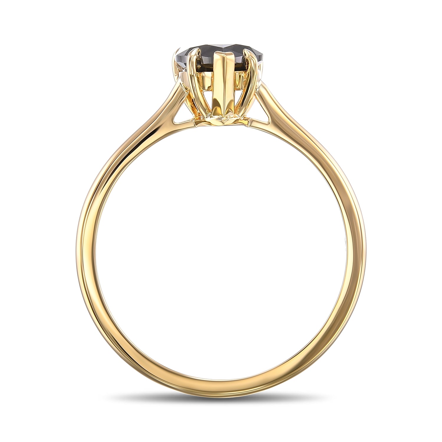 Fancy Black Pear Solitaire Diamond Ring