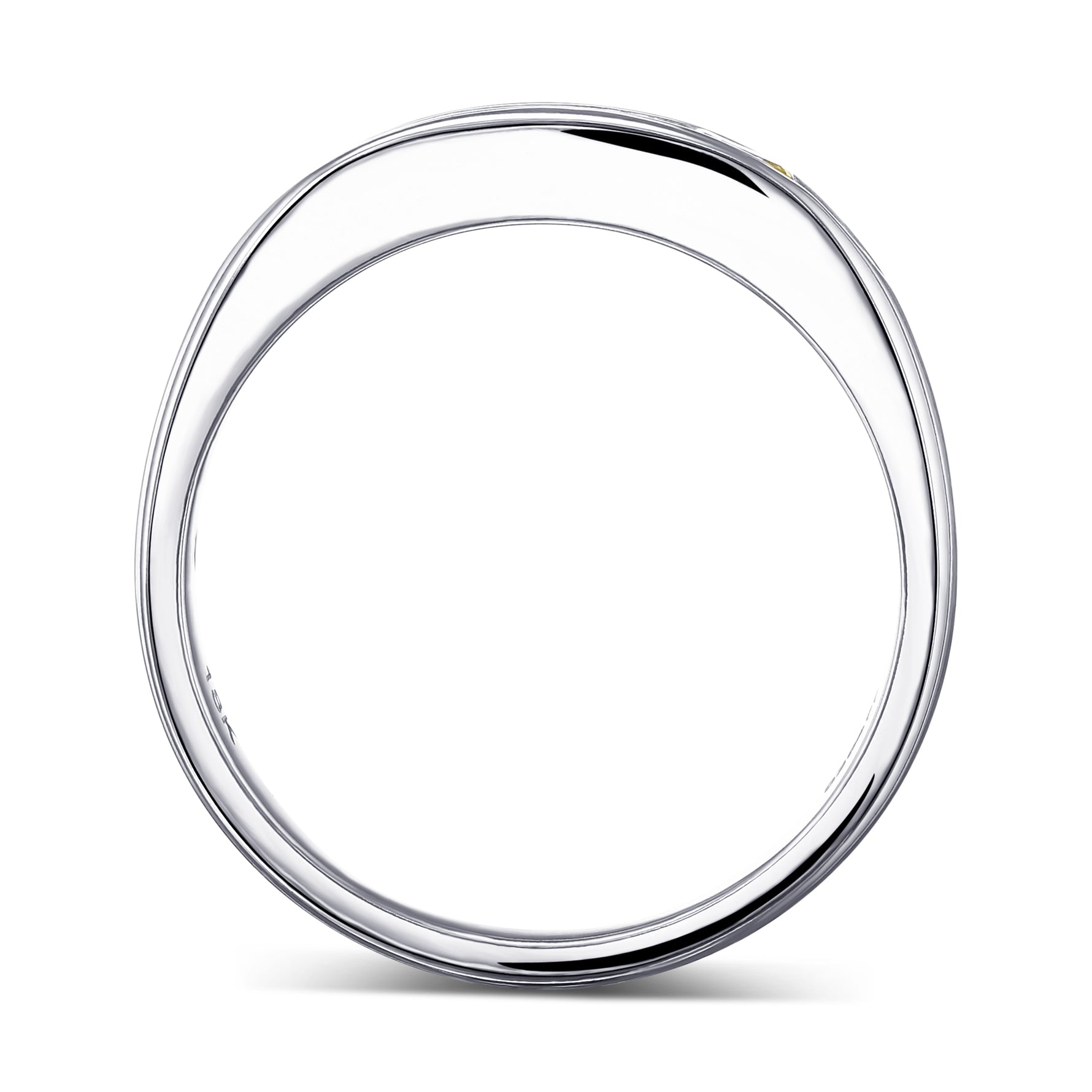 Fancy Intense Yellow and Colorless Princess Diamond Men's Ring