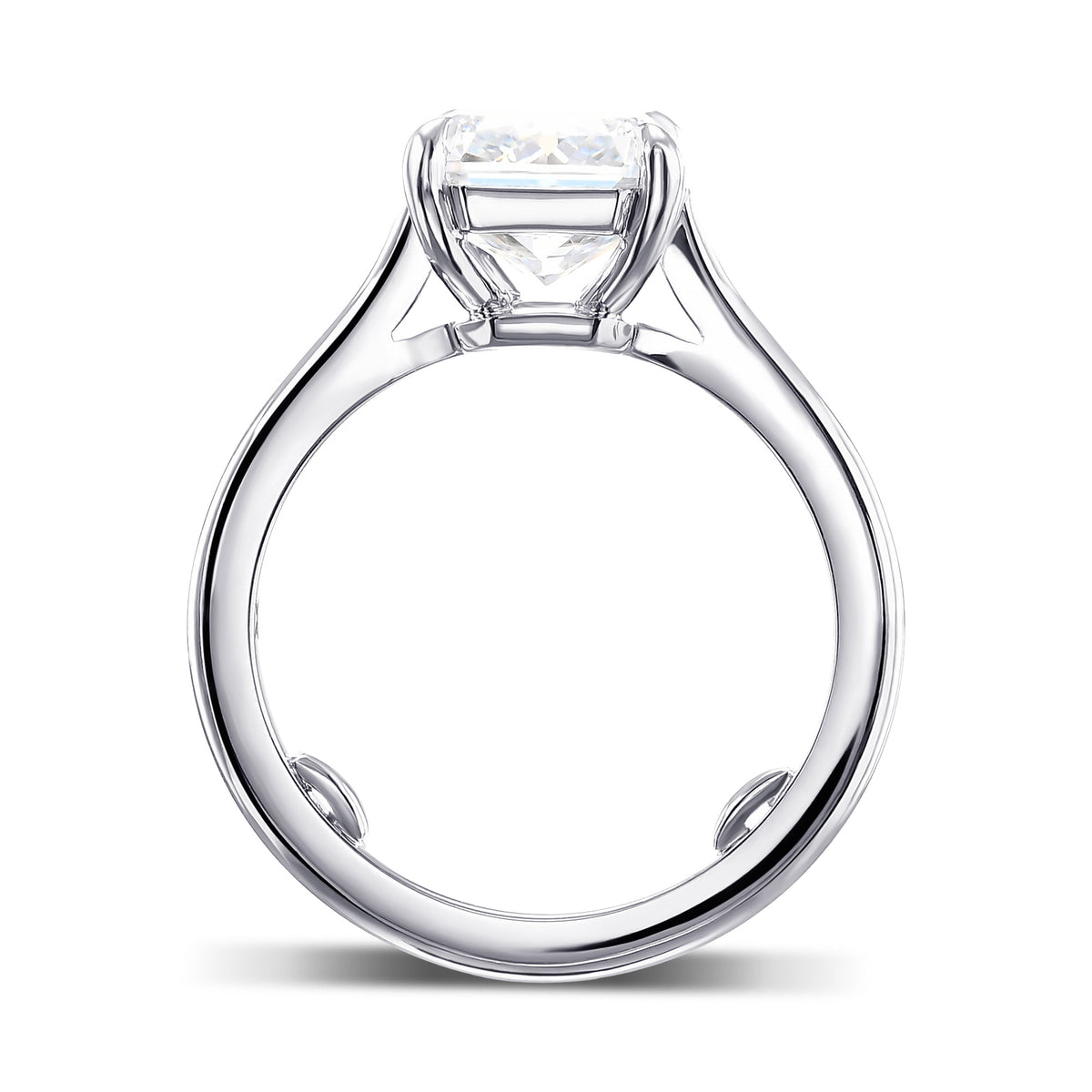 Fancy Greenish Blue Radiant Solitaire Diamond Ring