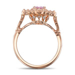 Fancy Vivid Purplish Pink Princess Extraordinary Diamond Ring