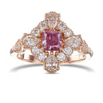 Fancy Vivid Purplish Pink Princess Extraordinary Diamond Ring