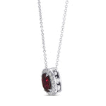 Burmese Pigeon Blood Cushion Ruby Halo Pendant