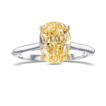 Fancy Yellow Oval Solitaire Ring