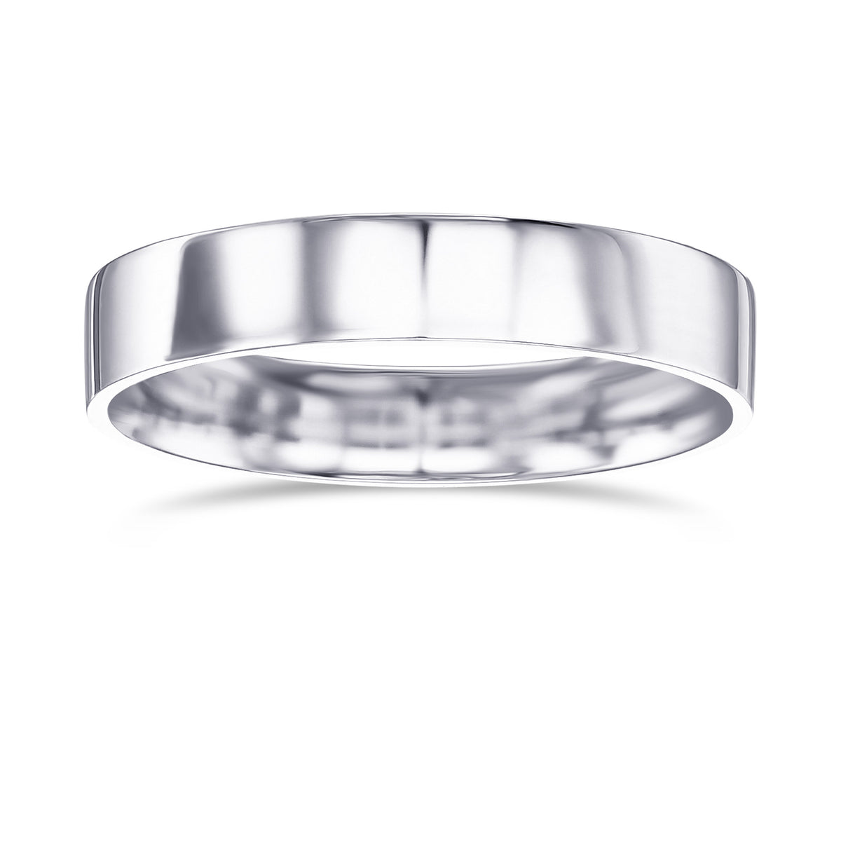 Flat Platinum Wedding Band