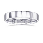Flat Platinum Wedding Band