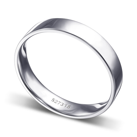 Flat Platinum Wedding Band