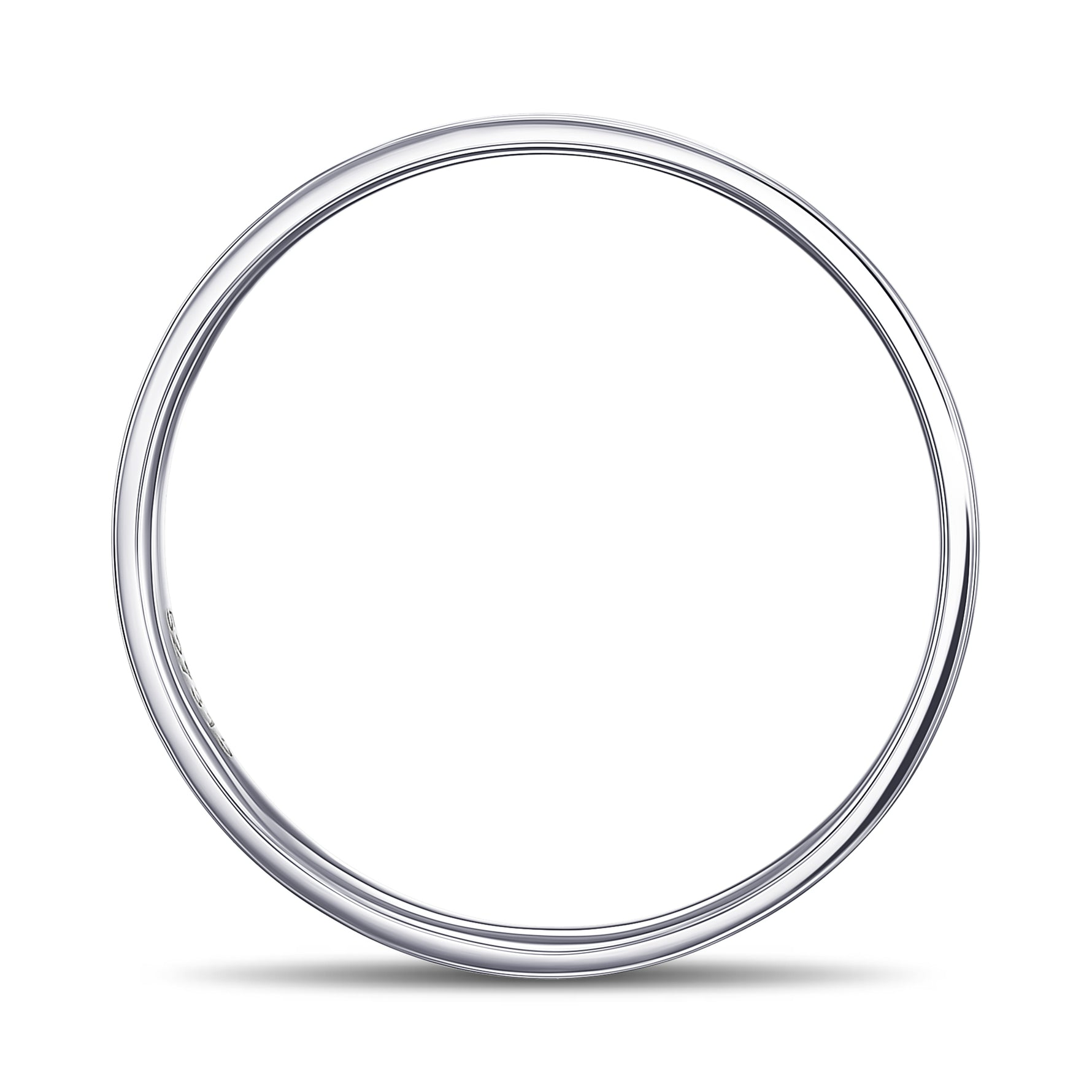 Flat Platinum Wedding Band