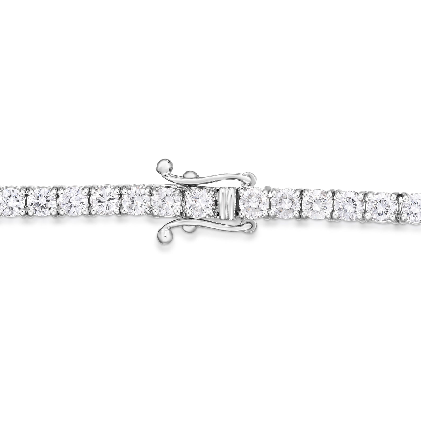 Round White Diamond Tennis Bracelet
