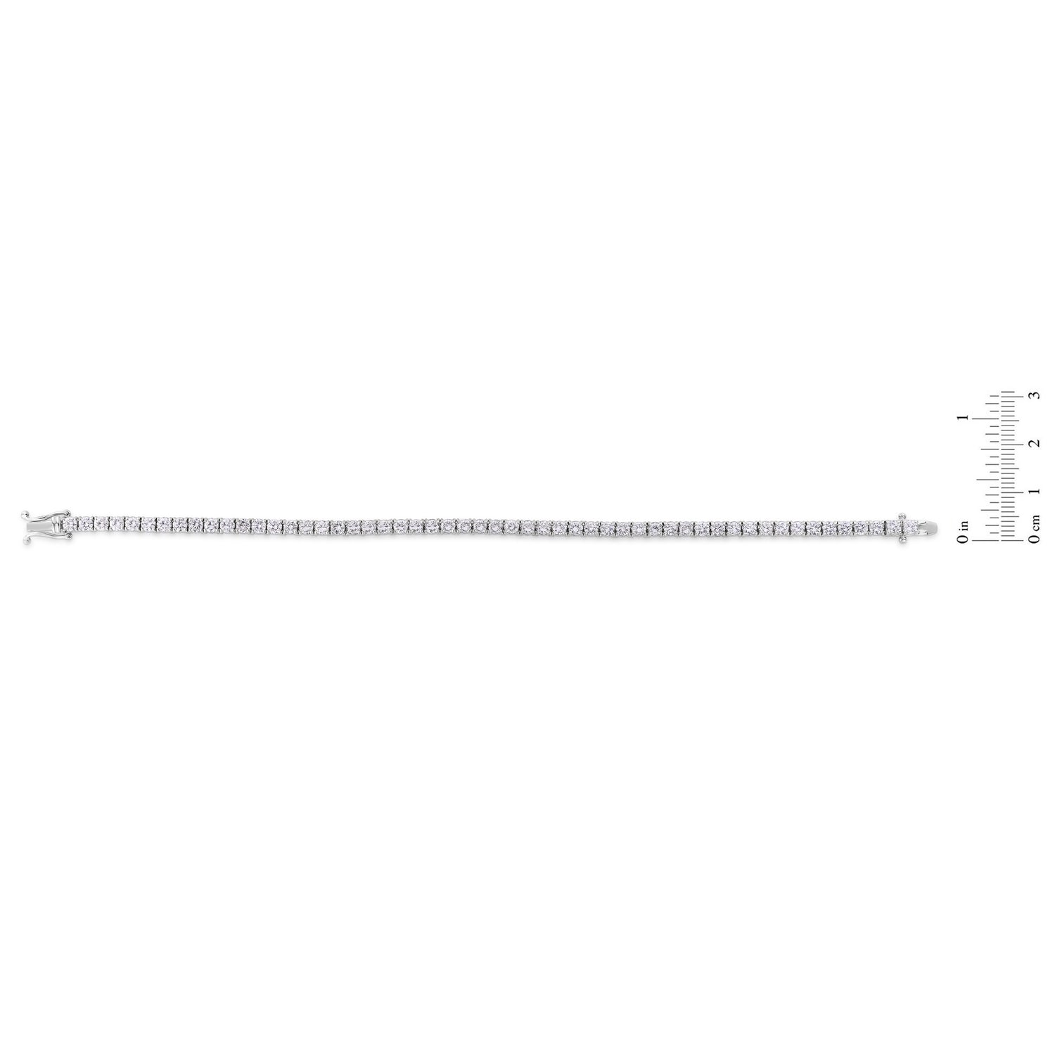 Round White Diamond Tennis Bracelet