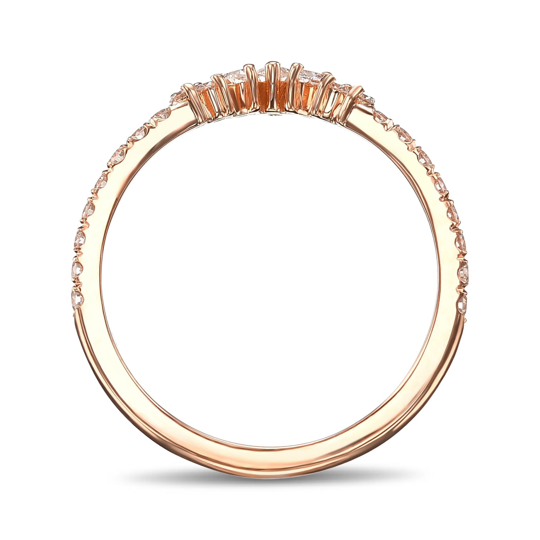 Marquise Diamond Contoured Wedding Ring