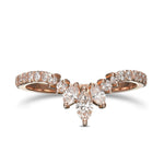 Marquise Diamond Contoured Wedding Ring