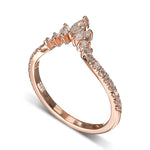 Marquise Diamond Contoured Wedding Ring