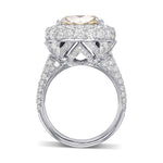 Fancy Light Brownish Yellow Round Halo Diamond Ring