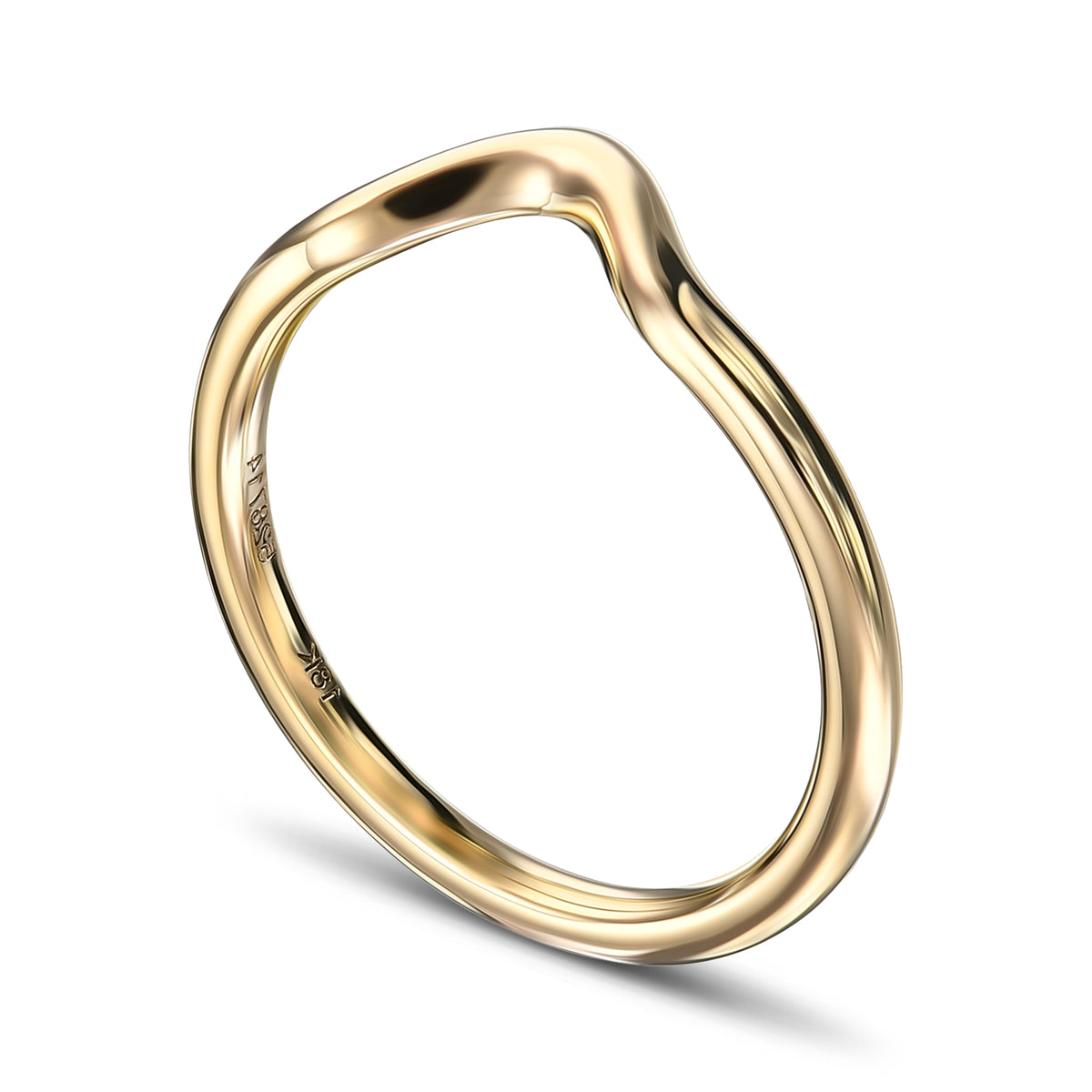 Yellow Gold Contoured Wedding Band
