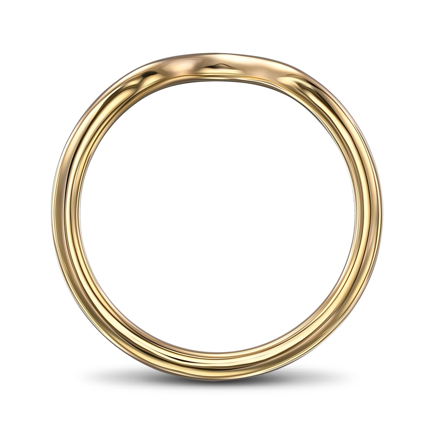 Yellow Gold Contoured Wedding Band