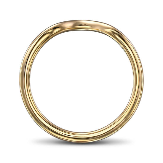 Yellow Gold Contoured Wedding Band