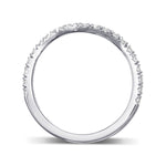 Contoured Diamond Wedding Band