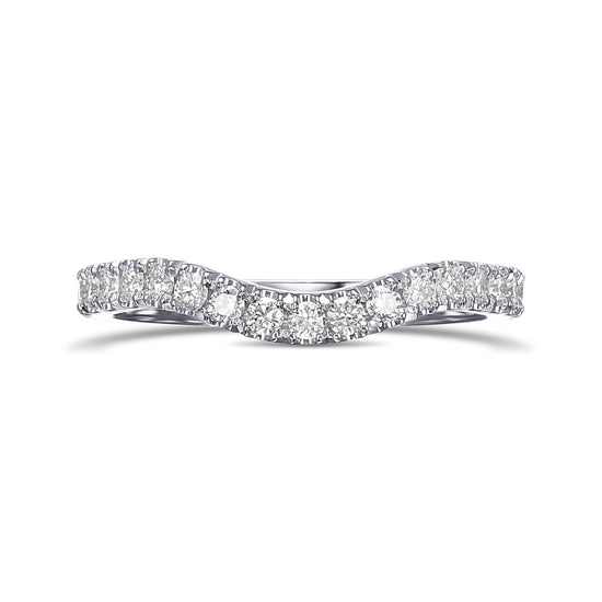 Contoured Diamond Wedding Band