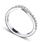Contoured Diamond Wedding Band