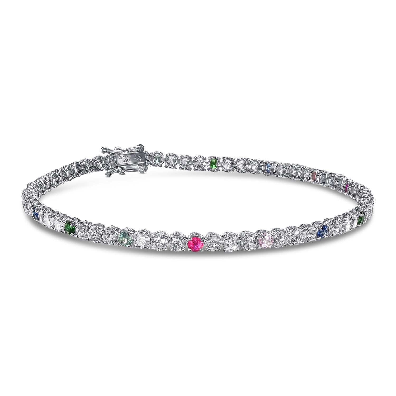 Multi-Color Diamond & Gemstone Bracelet  