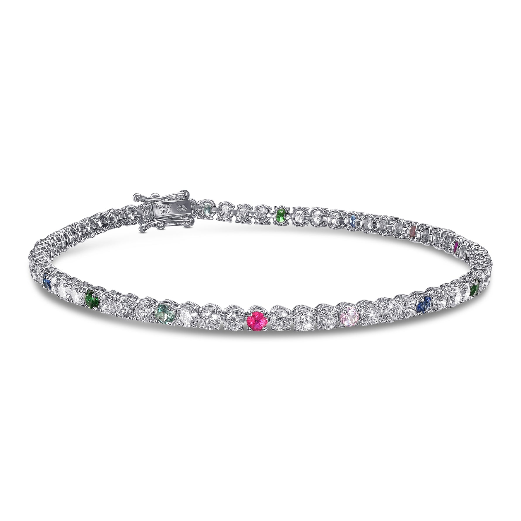 Multi-Color Diamond & Gemstone Bracelet  