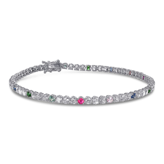 Multi-Color Diamond & Gemstone Bracelet  