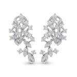 Colorless Cluster Diamond Earrings