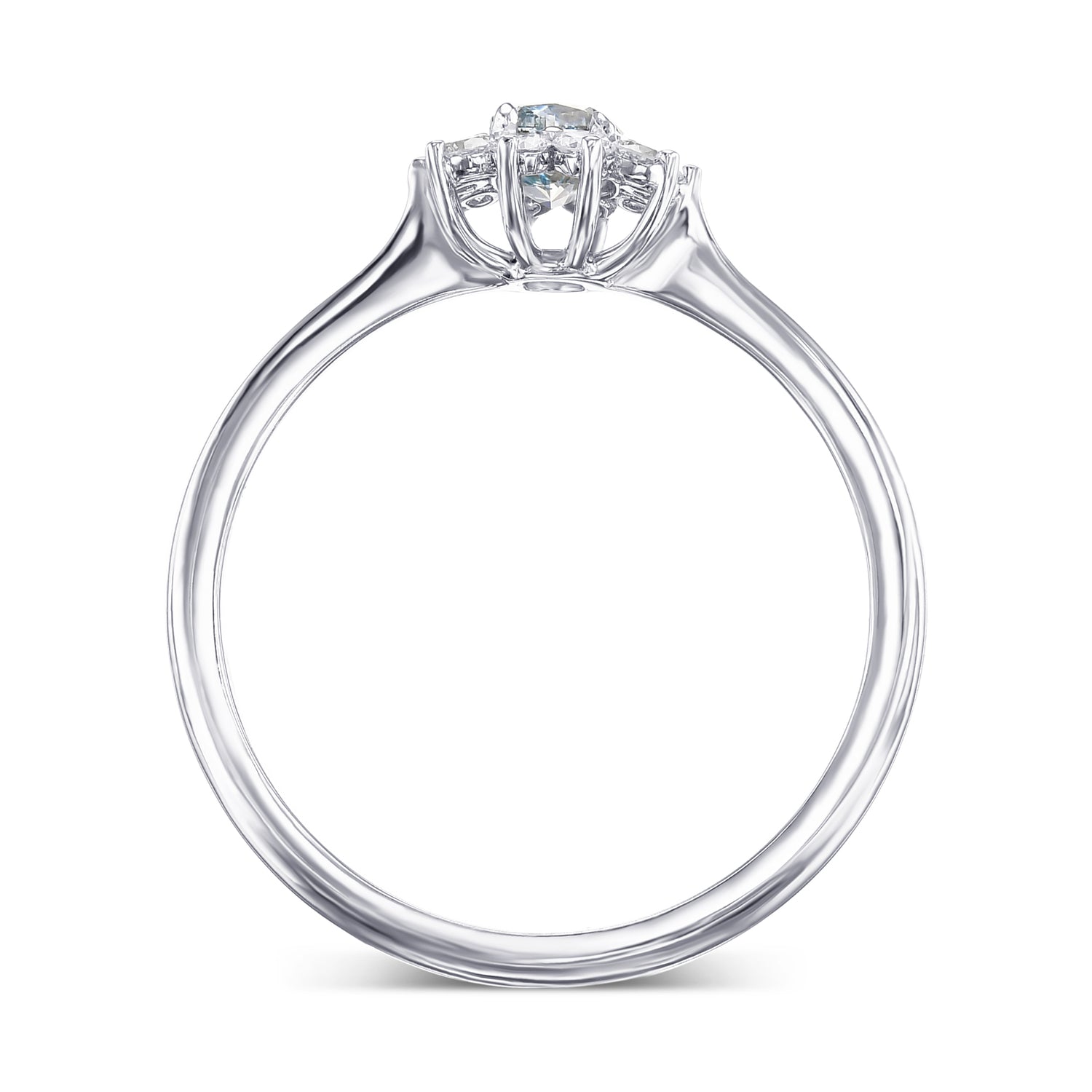 Fancy Intense Green Blue Cushion Halo Diamond Ring