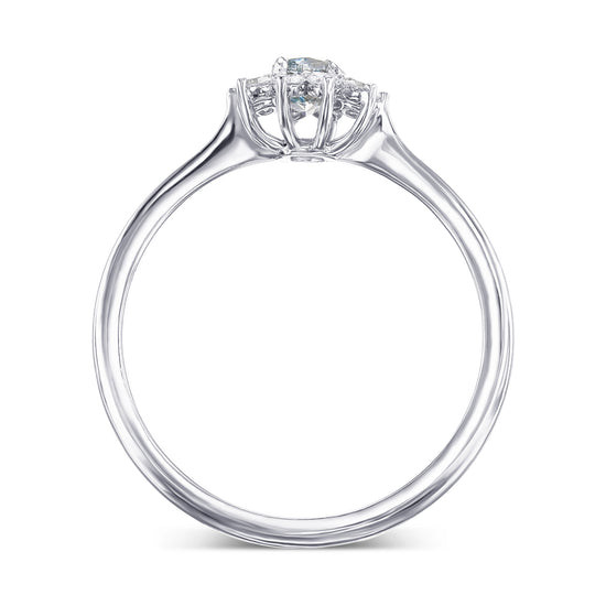 Fancy Intense Green Blue Cushion Halo Diamond Ring